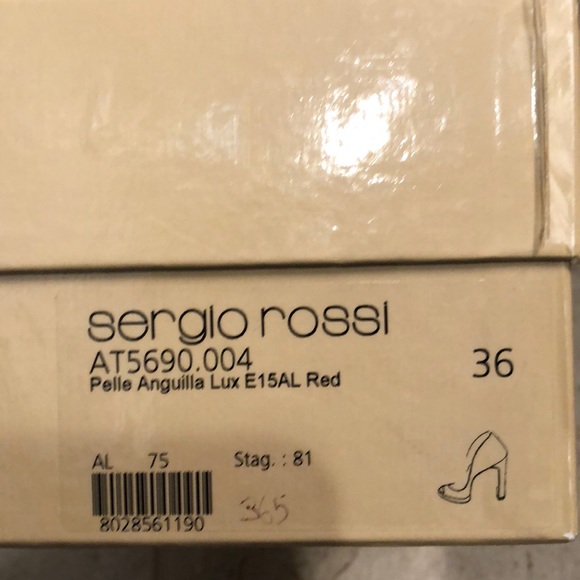 Sergio Rossi Pelle Anguilla red heels - Picture 6 of 6
